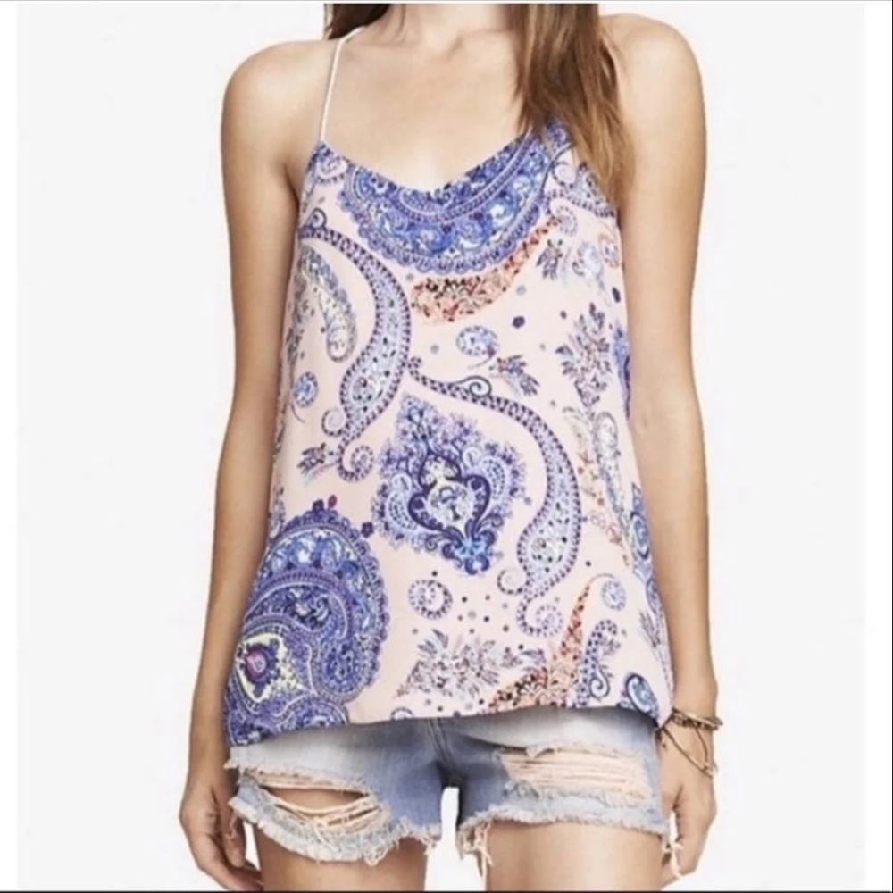 Express downtown cami reversible paisley top